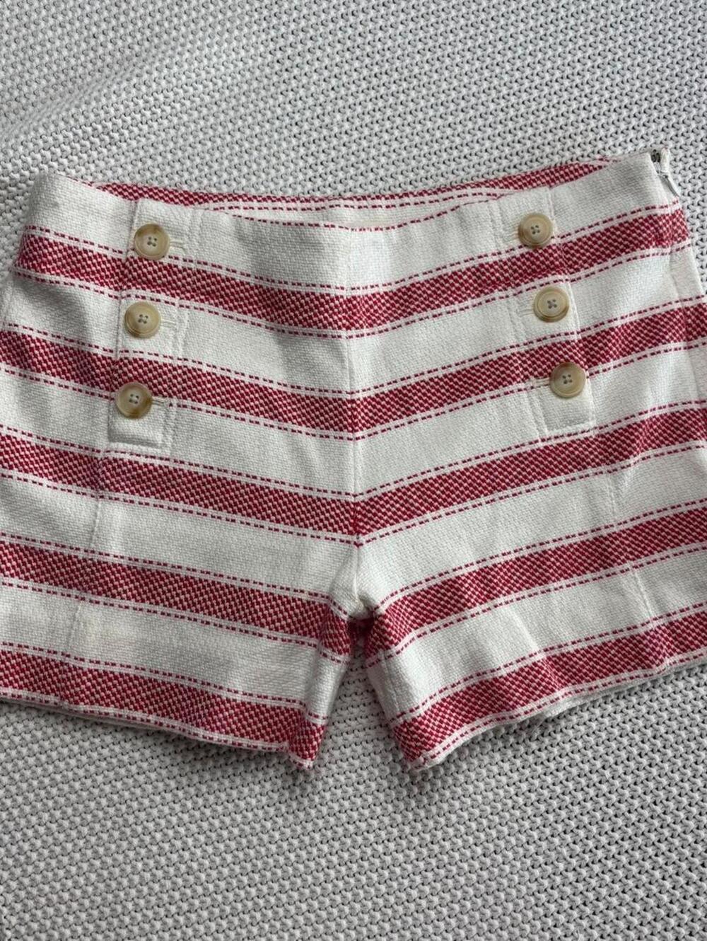 sailor striped red white shorts ann taylor loft the rivera short sz 0